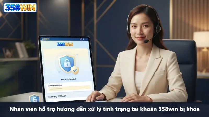 Nhân viên hỗ trợ hướng dẫn xử lý tình trạng tài khoản 358win bị khóa