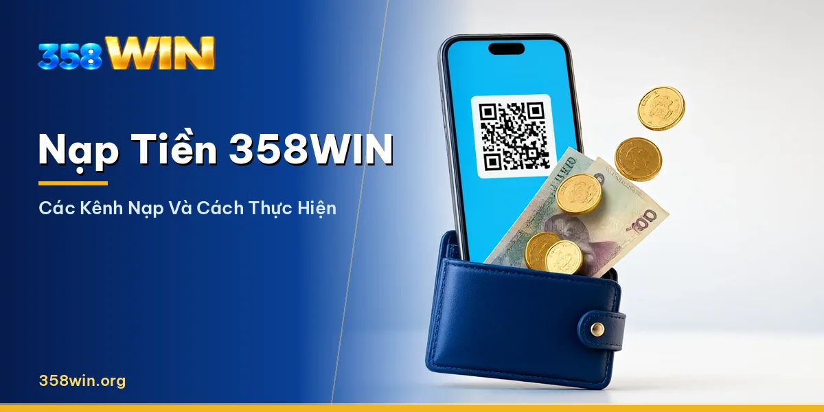 Màn hình mục Nạp tiền trong tài khoản 358WIN