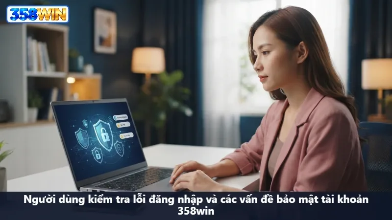 Người dùng kiểm tra lỗi đăng nhập và các vấn đề bảo mật tài khoản 358win